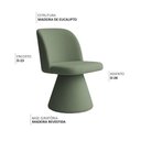 Ver imagem 3 de Cadeira de Jantar Giratória Liz Bouclé Verde Claro - Nexta Casa