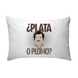 Fronha Para Travesseiros Nerderia e Lojaria pablo escobar plato o plumo colorido - 1