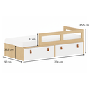 Ver imagem 6 de Cama Infantil com Gavetões e Proteção Lateral Linha Join Quater