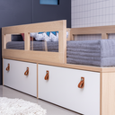 Ver imagem 4 de Cama Infantil com Gavetões e Proteção Lateral Linha Join Quater