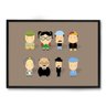 Quadro Decorativo 23x33cm Nerderia e Lojaria chaves personagens preto - 1