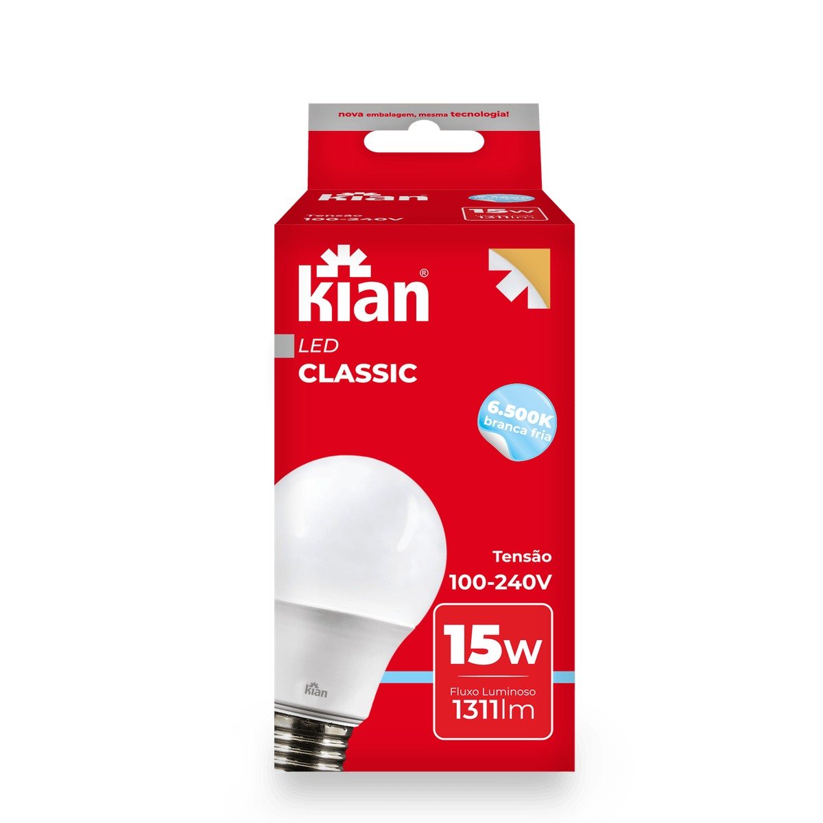 Lâmpada Led Bulbo Kian 15w 6500k Branca Fria 6 Peças - 4