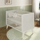 Ver imagem 4 de Berço Zig | Americano 2 em 1 | Detalhes em Madeira | Branco:com/branco