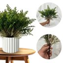Ver imagem 6 de Kit 5 Mini Buquês de Samambaia Artificial 35cm Ideal para Arranjos, Vasos e Painéis Verdes