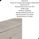 Ver imagem 2 de Calçadeira Baú Sapateira 140cm Ayla Suede Tampo Reto