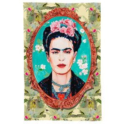 Pano De Prato Descorativo Nerderia e Lojaria frida espelho colorido - 1