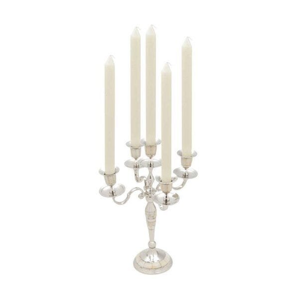 Castiçal 5 Velas de Latão com Zamac 32cm Rojemac - 4