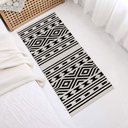 Ver imagem 3 de Tapete Passadeira Boho Indigo 45x140cm Natural/preto - Antiderrapante