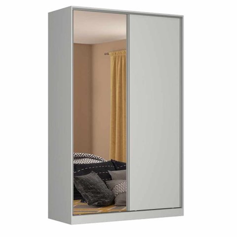 Guarda Roupa Solteiro 1 Espelho 2 Portas 3 Gavetas Rc 2004 Linha Roupeiros Emovell