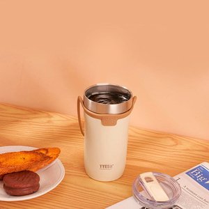 Copo Térmico Aço Inoxidável Vácuo Alway Bege Tyeso 550ml
