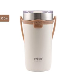 Copo Térmico Aço Inoxidável Vácuo Alway Bege Tyeso 550ml - 2