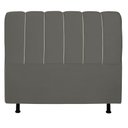 Ver imagem 2 de Cabeceira Cama Box Casal Berlim 140 Cm Suede Cinza - MV Estofados Shop