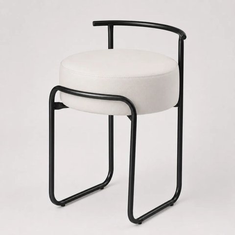 Puff Evans Metal Preto Couríssimo Off White