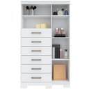 Ver imagem 4 de Multi Cômoda Marbella 1 Porta 6 Gavetas Pés Branco
