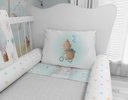 Ver imagem 2 de Kit berço elefantinho balãozinho azul para quarto de bebê KT23
