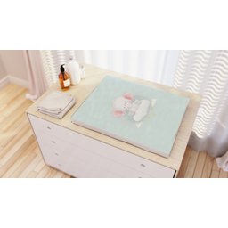 Kit berço elefantinho balãozinho azul para quarto de bebê KT23 - 5