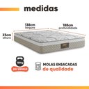 Ver imagem 3 de Colchão Casal Cristal Molas Ensacadas Bege / Branco
