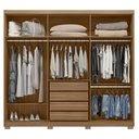 Ver imagem 5 de Cômoda Montevideu e Guarda Roupa Casal Venice 62480pe Amendola Touch Off White com Pés - Demóbile