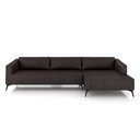 Ver imagem 7 de Sofá Bipartido Sala de Estar Kiara 292cm Chaise Direito Pés de Ferro Couro Borgonha Manchado G52 - G