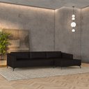 Ver imagem 1 de Sofá Bipartido Sala de Estar Kiara 292cm Chaise Direito Pés de Ferro Couro Borgonha Manchado G52 - G