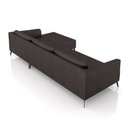 Ver imagem 6 de Sofá Bipartido Sala de Estar Kiara 292cm Chaise Direito Pés de Ferro Couro Borgonha Manchado G52 - G
