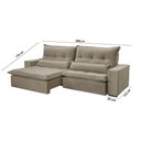 Ver imagem 2 de Sofá Grecia Veludo 02 Módulos de 120m B25cm Meu Sofá Online B002 Veludo Capuccino