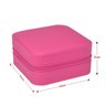Estojo Caixinha Porta Joias Pequeno Compacto com Fecho:Rosa - 5