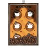 Quadro Caixa Porta GRÃOS DE CAFÉ (Com Led) 23x33 cm Nerderia e Lojaria graos cafe shop menu preto - 1