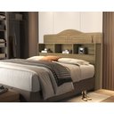 Ver imagem 1 de Cabeceira Queen para Box Casal 158 100% MDF 3 Nichos Vivian:‎ Amêndoa