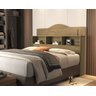Cabeceira Queen para Box Casal 158 100% MDF 3 Nichos Vivian:‎ Amêndoa - 1