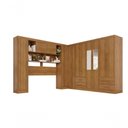 Ver imagem 6 de Guarda Roupa Casal Modulado Canto 11 Portas 4 Gavetas MDP com Espelho Cinamomo Multimóveis 287cm