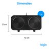 Fogão Cooktop Elgin Portátil 2 Bocas Preto 127v - 4