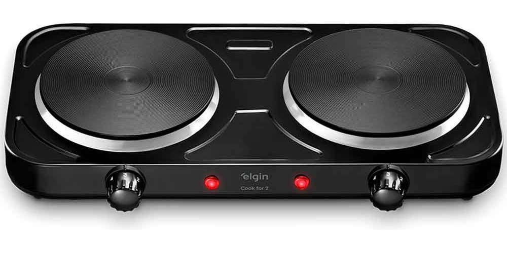 Fogão Cooktop Elgin Portátil 2 Bocas Preto 127v