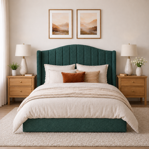 Cabeceira Cama Box Casal Queen 160cm Zoe Estofada Boucle Moderna