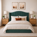 Ver imagem 1 de Cabeceira Cama Box Casal Queen 160cm Zoe Estofada Boucle Moderna