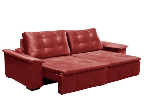 Sofá Veyron 3 Lugares 2,20M Retrátil e Reclinável Vermelho - 2
