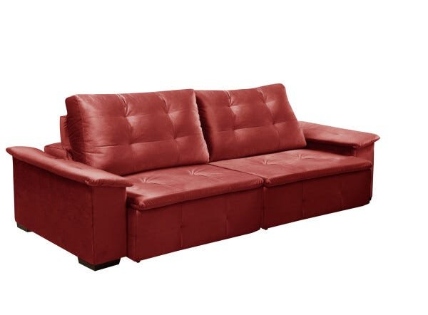 Sofá Veyron 3 Lugares 2,20M Retrátil e Reclinável Vermelho - 3