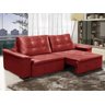 Sofá Veyron 3 Lugares 2,20M Retrátil e Reclinável Vermelho - 1