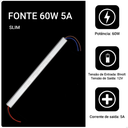 Ver imagem 3 de Driver para Perfil Fita Led Potência 60w Bivolt 5a