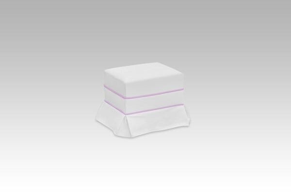 Poltrona Amamentação Sofia Fixa e Puff Branco/Lilas - 2