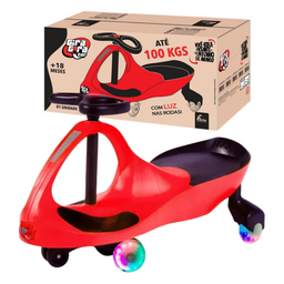 Brinquedo Gira Gira Car Fênix com Luzes Nas Rodas – Carro Giratório Infantil - Vermelho - 1