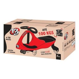 Brinquedo Gira Gira Car Fênix com Luzes Nas Rodas – Carro Giratório Infantil - Vermelho - 6