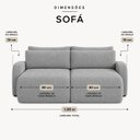 Ver imagem 4 de Sofá Retrátil 3 Lugares Bouclê Apolo 190cm Chumbo
