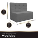 Ver imagem 5 de Canto Alemão Confortável para Apartamento Cozinha e Restaurantes Suede Cinza