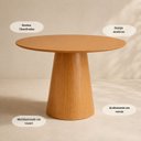 Ver imagem 5 de Mesa de Jantar Redonda Austrália Madeira Nozes 120cm