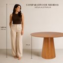 Ver imagem 4 de Mesa de Jantar Redonda Austrália Madeira Nozes 120cm
