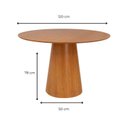 Ver imagem 3 de Mesa de Jantar Redonda Austrália Madeira Nozes 120cm