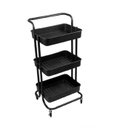 Ver imagem 1 de Carrinho Organizador Multiuso 3 Prateleiras 42x35x86cm - Preto