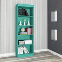 Ver imagem 2 de Estante Livreiro Sapiranga com 4 Prateleiras Azul Turquesa