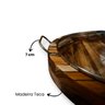 Gamela em Madeira Teca com Alças para Churrasco Redonda com Tampa de Vidro - 3